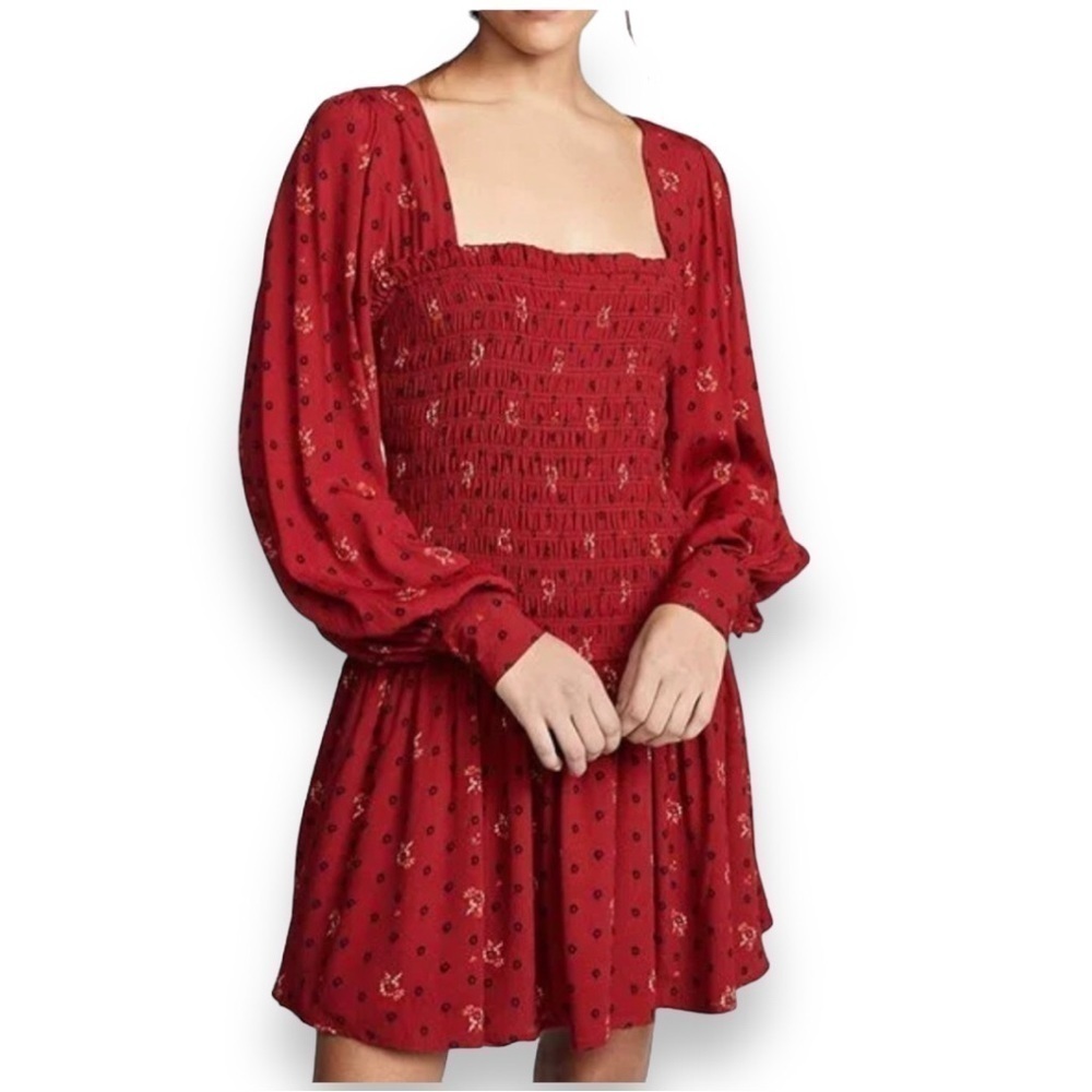 Free People Smocked Mini Dress